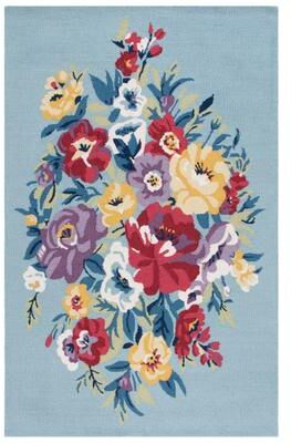 SAFAVIEH Handmade Chelsea Sayo Floral Wool Rug