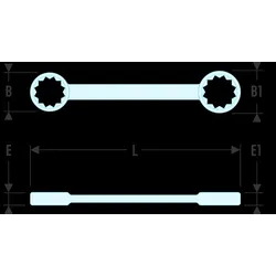 FACOM Doppelringschluessel lang 7/32x1/4