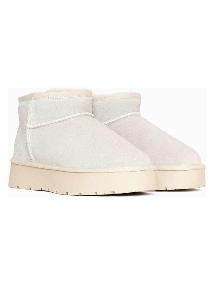 NICEBAY Leder-Winterboots "Mina" in Creme - 37