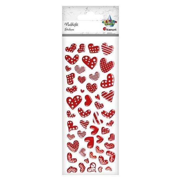Titanum Herz-Folienaufkleber, Mix, 49 Stück. (49 Sticker) (48985515)