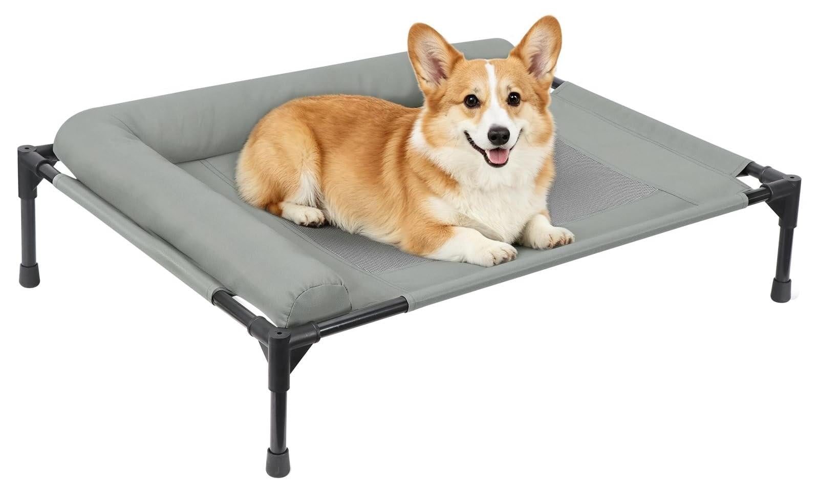 Verhoogd hondenbed met koelnet