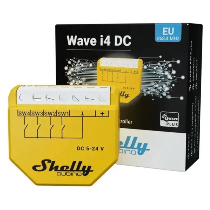 Shelly Wave i4 DC LRZ-Wave Long Range Controller mit 4 Digitaleingängen 5-24 V DC (Shelly Wave i4 DC LR)