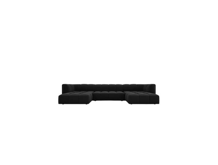 Design Panorama-Sofa Adams Samt Schwarz chosen by Bloomingloft