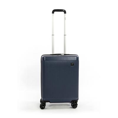 Koffer SAXOLINE "Algarve", Gr. B/H/T: 39,5cm x 55cm x 24cm, blau, Polyester, Koffer, mit vier Doppelrollen
