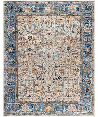 Overton "Serapi One-of-a-Kind Hand-Knotted Area Rug - Gray - 8' 0"" x 9' 9"""