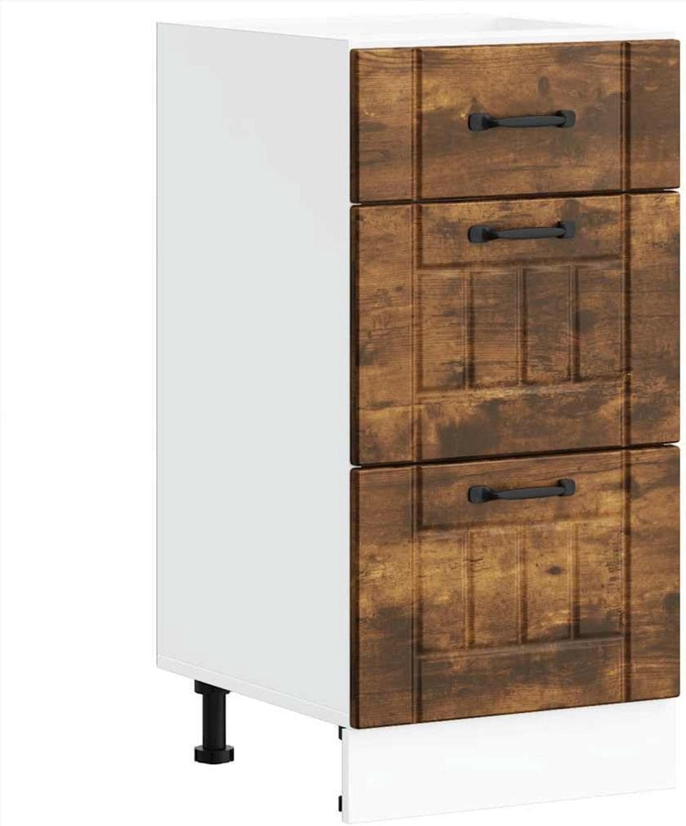 Keukenkast Onderkast met Lade - Spoelkast Basismodule - Smoked Oak