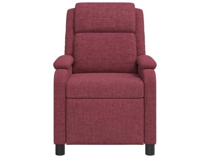 Sessel Recliner Rotwein Stoff mit verstellbarer Rückenlehne 115-160 Grad Verstellbar, Metall und Ingenieurholz, 100% Polyester, Schaumstoff und Faser, leicht zu pflegen