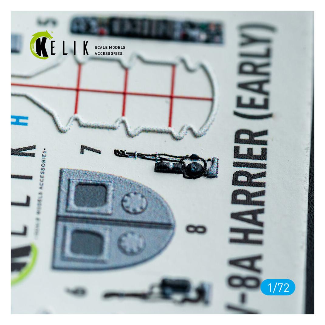 Kelik AV-8A Harrier (early) - interior 3D decals for Italeri kit (K72224)