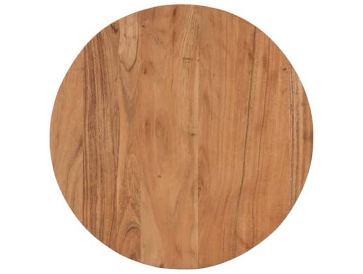 KTHLBRH Couchtisch 45 x 45 x 35 cm Massivholz Akazie Eisen Robuste Tischplatte für Getränke und Dekorationen, Beine aus schwarz lackiertem Eisen, Montage erforderlich