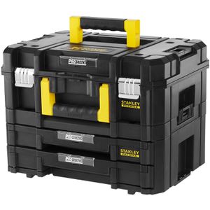 Stanley Werkzeugkoffer FATMAX PRO-STACK Combo, FMST1-71981, leer, aus Kunststoff, mit 2 Schubladen