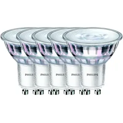 Philips LED Spot CorePro 4,6W (50W) GU10 827 36° NODIM 5er-Pack