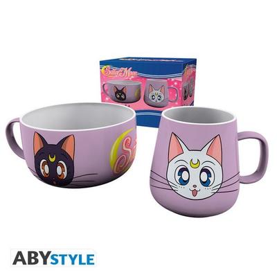 SAILOR MOON - Breakfast Set Mug + Bowl - Luna & Artemis