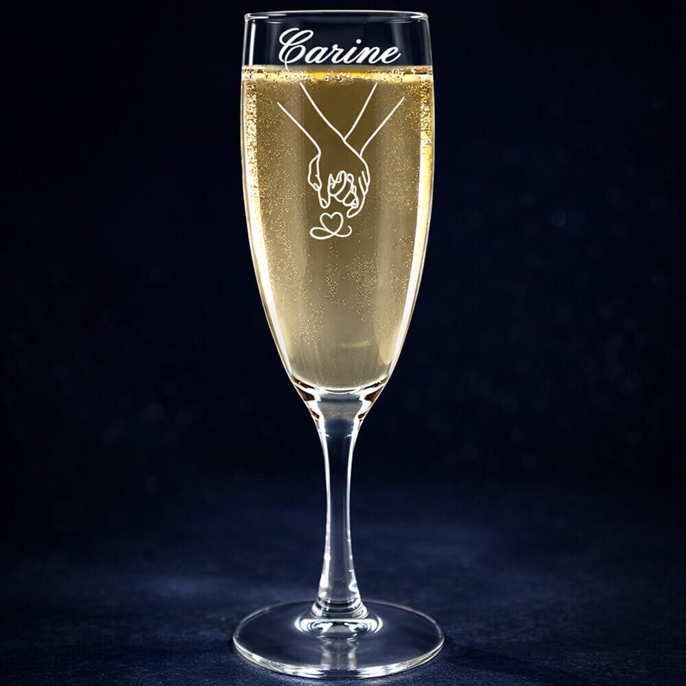 Ocadeau Flûte à champagne mains entrelacées