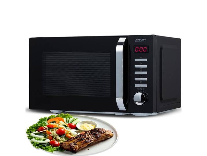 MPM Mikrowelle, 20 l Garraum, 700 W, 5 Leistungsstufen, 8 Automatikprogramme
