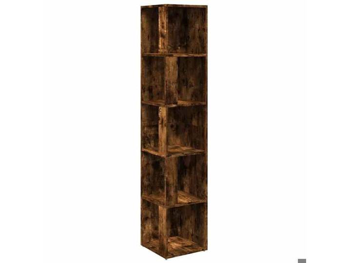 NOUVEAU Cabinet de rangement - Étagères d'angle 33x33x165cm Engineered Wood - Chêne fumé - Anti l'humidité - pour salon 51633