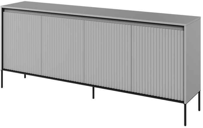 Brayden Studio Alv 193 cm W Sideboard Light Grey/Black 83cm H X 193cm W X 40cm D