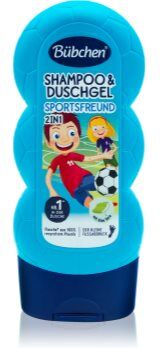 Bübchen Kids Sport´n Fun champô e gel de duche 2 em 1 230 ml. Kids Sport´n Fun