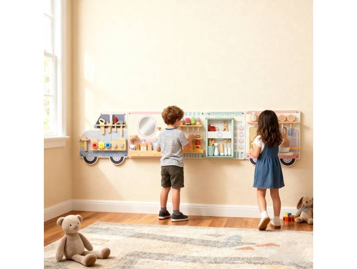 AIYAPLAY Busy Board Camion Montessori Jouet Sensoriel Dès 3 Ans