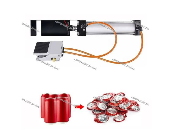 Broyeur de canettes électrique, Valve de poussée, broyeur de canettes en aluminium, cylindre pneumatique robuste, broyeur de Soda, de bière et de Soda