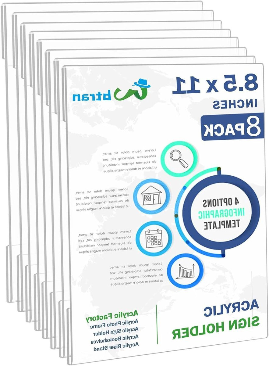 Transparante Acryl Sign Houder Poster Frame voor Informatie Tonen - 85 x 11 inch