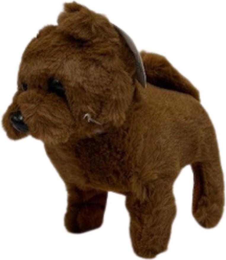 Interactieve pluchen hond donkerbruin met geluidsfunctie van FIND IT IMPORT EXPORT, S.L.