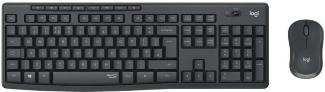 Logitech Ensemble clavier/souris SilentTouch sans fil MK295 gris (920-009794)