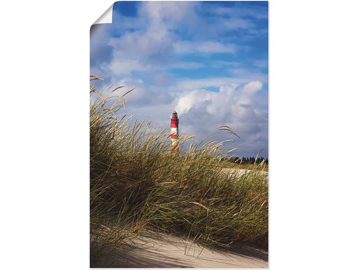 Poster ARTLAND Sommerimpression Amrumer Leuchtturm , bunt (farbe bild(er): bunt), B:40cm H:60cm, Bilder, Poster, ohne Rahmen