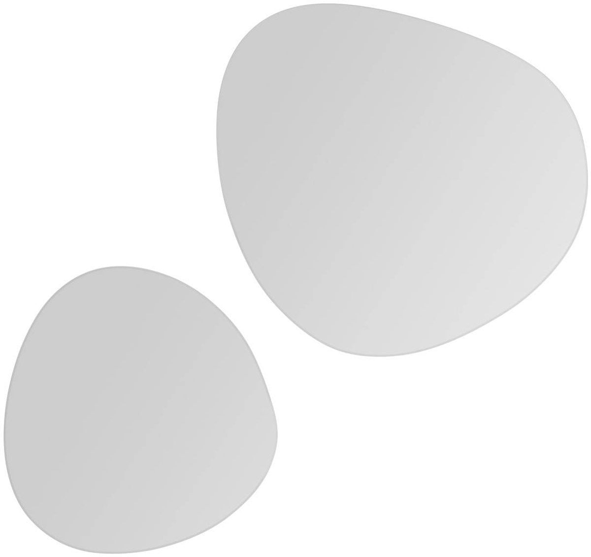 Set van 2 zelfklevende spiegels in kiezelvorm MIROIR 30 x 40 cm