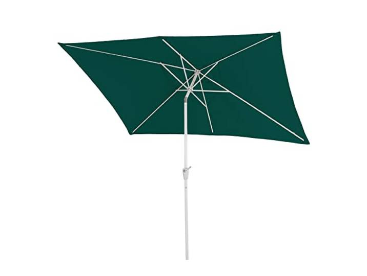 Mendler Sonnenschirm N23 2x3m Polyester/Alu - grün Gartenschirm, rechteckig, neigbar, 4,5kg, UV-Schutz 50+