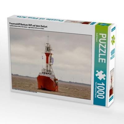 CALVENDO Puzzle Feuerschiff Borkum Riff auf dem Dollart | 1000 Teile Lege-Größe 64x48cm Foto-Puzzle für glückliche Stunden