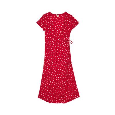 Minikleid BILLABONG "Wrap Me Up", Damen, Gr. S, rot (havana rot), Obermaterial: 100% Viskose., Kleider Minikleid