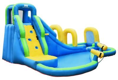 Costway Inflatable Water Slide Kids Bounce House with Water Cannons and Hose Without Blower
