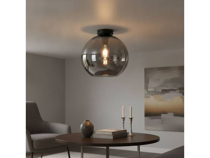 Ø 30cm plafondlamp Marino-30 met smoke glas Artdelight - PL MARINO-30