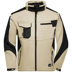 Softshelljacke "JN844" - L - stone/black