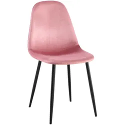 CLP Esszimmerstuhl Napier Samt   Farbe: pink, Material: Samt