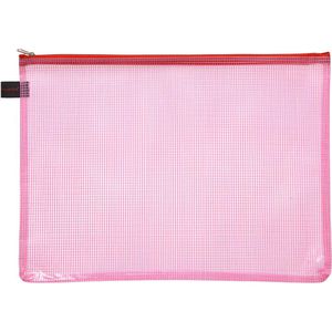 Foldersys Reißverschlussbeutel 40472-84, A4, rot, aus PVC, 1 Fach