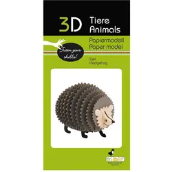 3D Tiere Papiermodell - Igel