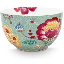 PIP Studio Blooming Tales Fantasy Blue Bowl 23cm, Schüssel + Schale, Blau