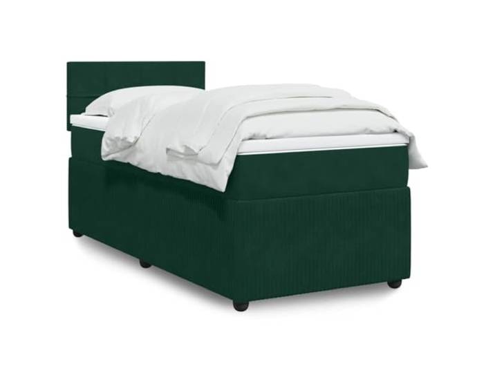 RJPLMFV Lattenrost und Matratze, Velours, Dunkelgrün, 80 x 200 cm Taschenfedern, abnehmbarer Bezug, waschbar, individuelle Unterstützung, optimale Atmungsaktivität