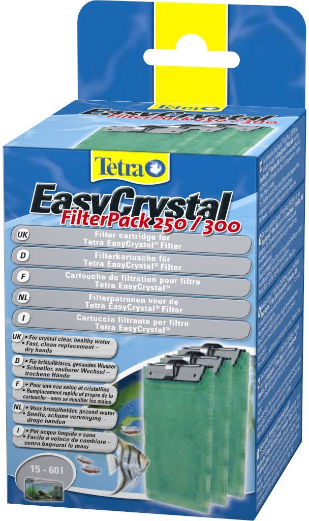 3 Cartucce Filtranti di Ricambio Sostituzione Senza Carbone Attivo per Filtro Tetra EasyCrystal 250 Filter e Tetra EasyCrystal 300 FilterBox