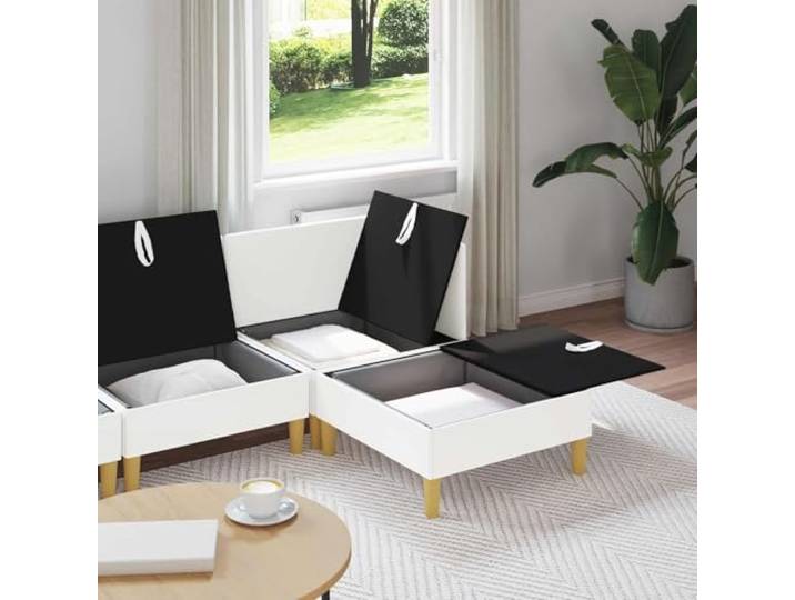 KTHLBRH Modulares Sofa-Set, 4-teilig, Weiß Zeitgenössisches Design, großer versteckter Raum, langlebiger Stoff, pflegeleicht