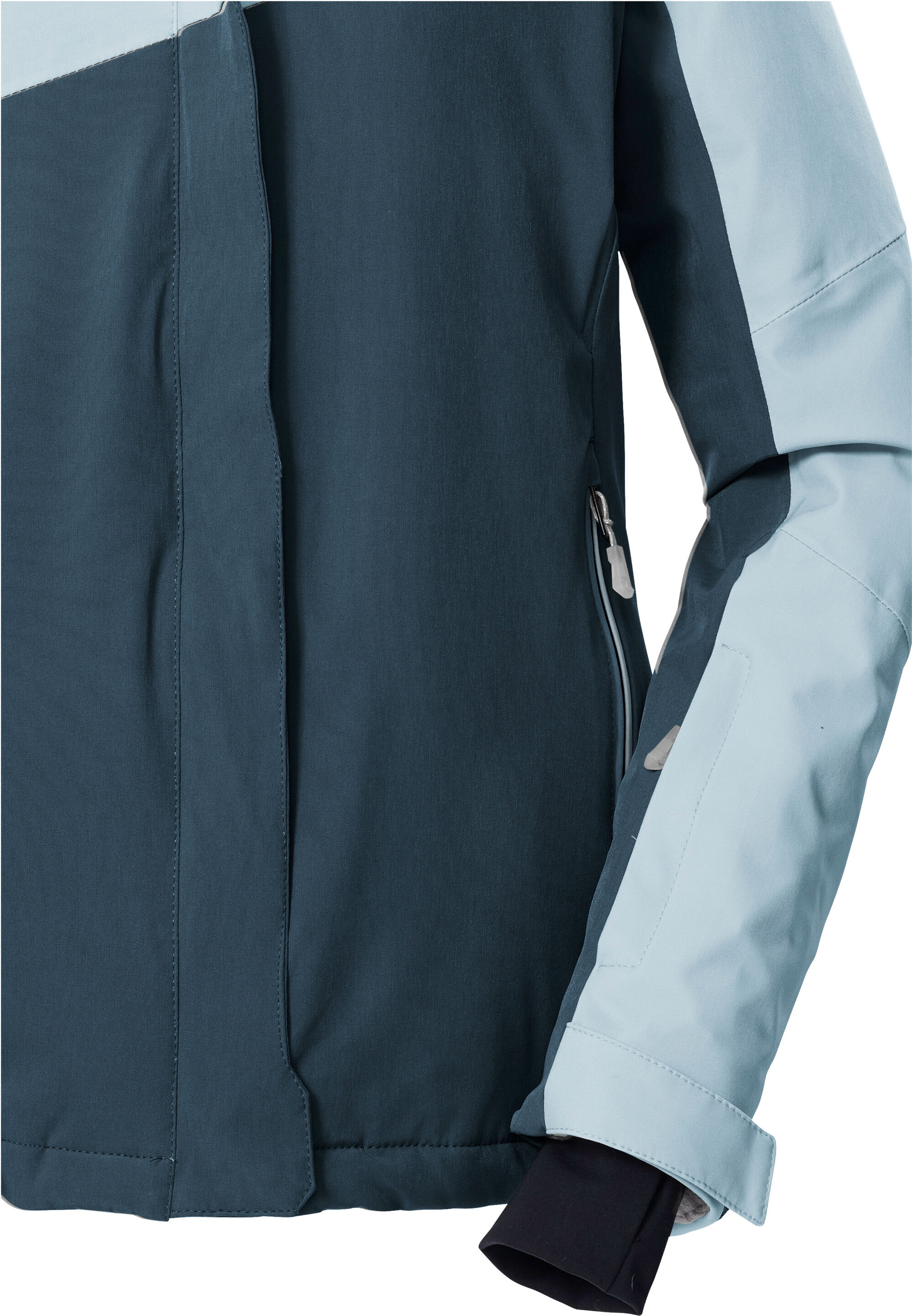 Skijacke KILLTEC "KSW 26 WMN SKI JCKT", Damen, Gr. 48, blau (hellblau), Obermaterial: 100% Polyester.Futter: 100% Polyester.Füllung: 100% Polyester, Jacken Skijacke, Wind- und wasserdichte Skijacke, atmungsaktiv, viele Taschen hellblau 48
