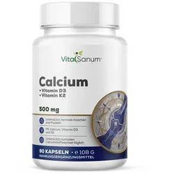 VitaSanum® - Calcium + Vitamin D3 + Vitamin K2 – 1 Tablette Tagesportion