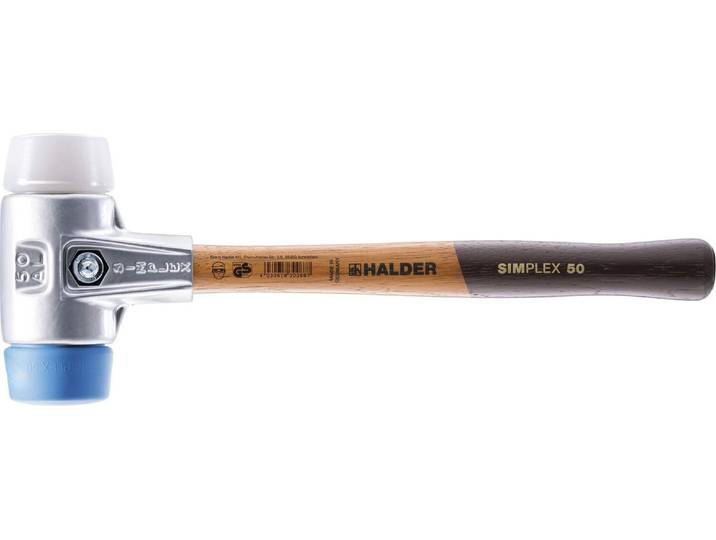 Marteau à frapper Simplex en aluminium\, 50 mm\, TPE souple/SP. Halder 4030618302742