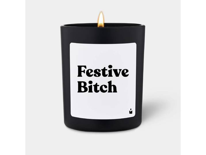 Duftkerze Schwarz Woody Festive Bitch