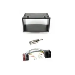 Einbauset Doppel 2-DIN Radioblende + ISO Adapter für VW Bora Golf IV 4 Passat