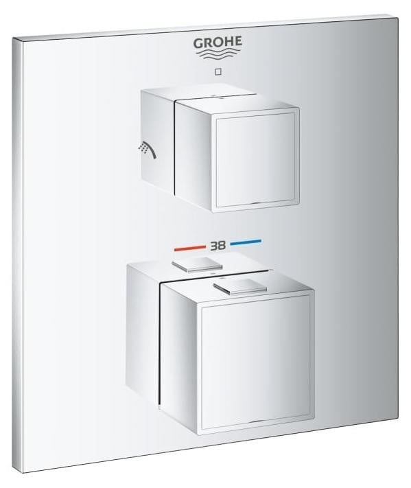 Grohe Grohtherm Cube Thermostaatkraan met Safety Stop, Chroom