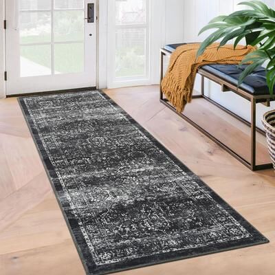 Garvee Hazy Floral Geometric Pattern Area Rug