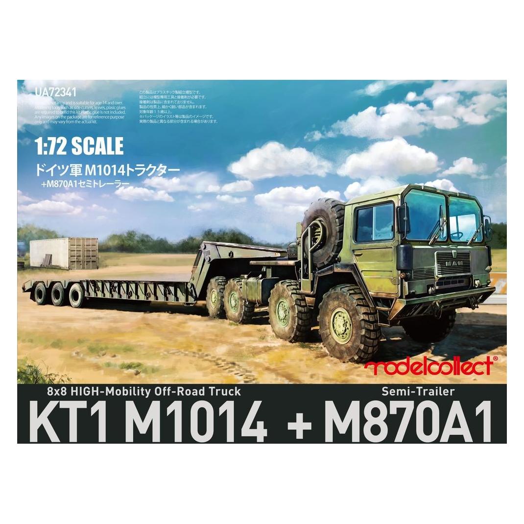Modelcollect German MAN KAT1M1014 8*8 HIGH-Mobility off-road truck with M870A1 semi-trailer (UA72341)