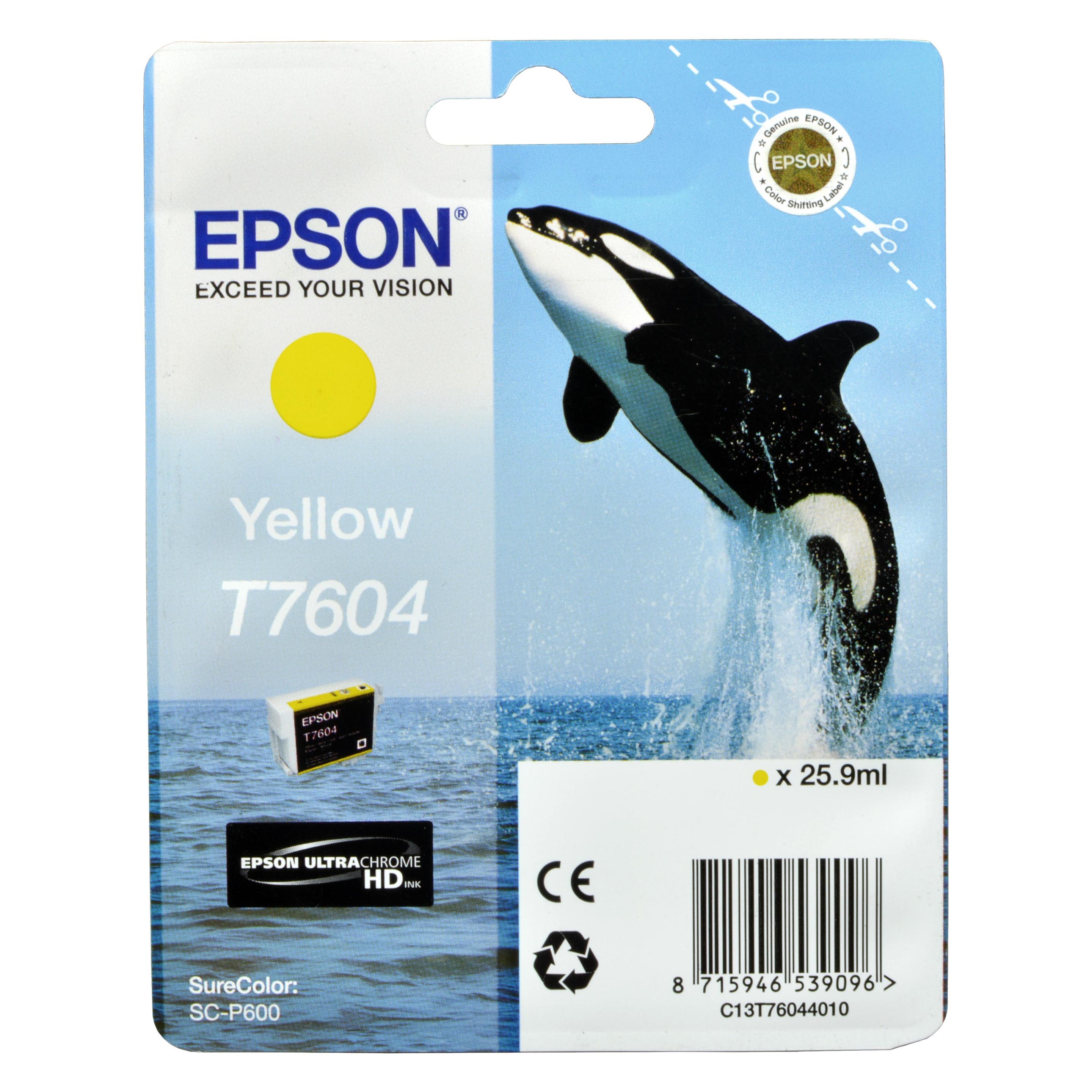 Epson T7604, Ultra Chrome HD (Y) (C13T76044010)